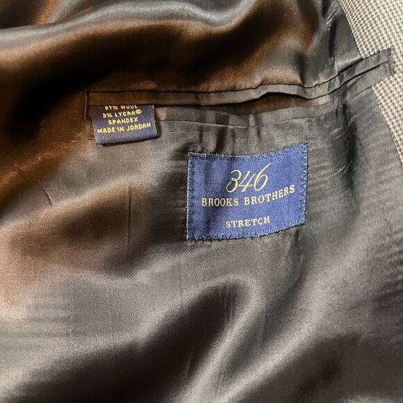 Brooks Brothers Brown/Black Wool Houndstooth Men's Blazer.  Size 50R - Picture 8 of 8